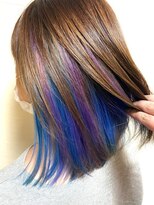 グルグル 新小岩店(GULGUL)&nbsp;マチルダボブ ちら見えインナーカラー【青×紫】【佐藤】