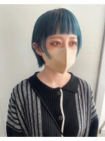 ソーコ 渋谷(SOCO) ダブルカラーミニボブショートカットケアブリーチハイトーン