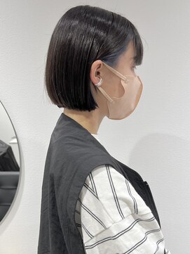 ラミエバイメルト 下北沢(lamie by melt) 村上/ミニボブインナーカラーグレージュブリーチミニボブ20代