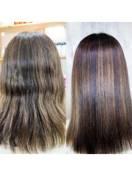 アンフィサンクミル 銀座(AnFye cinq mille) ブリーチ縮毛矯正