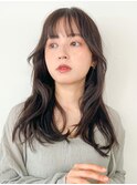 ロング　顔周りカット　レイヤー　前髪　原宿　表参道　渋谷