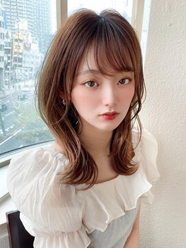 ラルユー 金山(LallYou) 黒髪/グレーベージュ/レイヤーロング/前髪パーマ