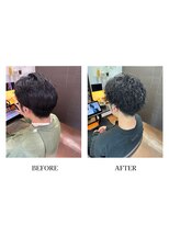 ヘアーメイク クーラ 行橋店(Hair make CURA) ビジネスカジュアルソフトスパイラルパーマ/ツーブロック