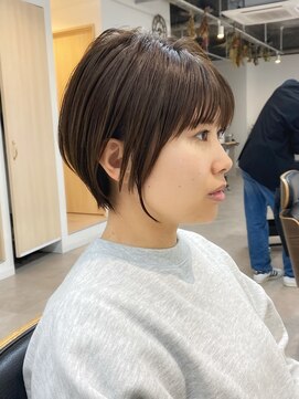 トト 船橋店(toto.) ピンクブラウン切りっぱなしボブ美髪くびれレイヤー小顔[西船橋]