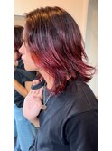 【W_SALON 河原町】グラデーション/レッド/髪質改善/men'sボブ