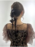 結婚式ヘアアレンジ 大人ツイン