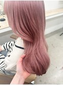 艶髪×透明感カラーピンクベージュ