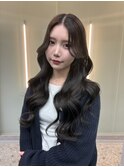 博多/韓国ヘア/センター分け/暗めカラー/レイヤーカット/ロング