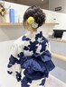 浴衣着付け【リボン帯】＋ヘアアレンジ　￥7000