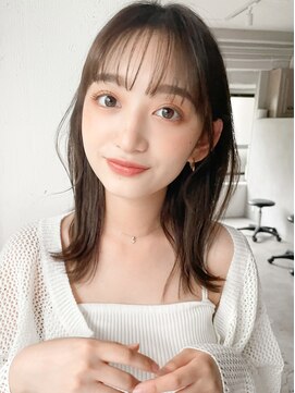 リヤン 表参道(lyann) 暗めカラーデザインカラーフェイスフレーミングミディアムヘアa