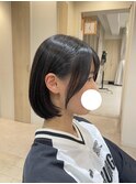 小顔見せ内巻きボブ
