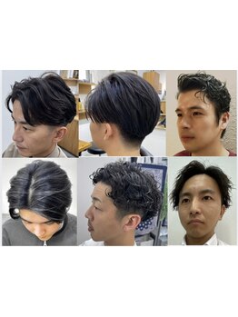 個室で男性も気軽に♪メンズパーマ&ブリーチ&自然な縮毛矯正が高評価。抜け毛＆白髪予防ケアあり♪