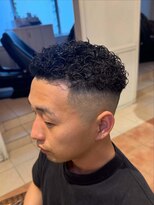 メンズ アルス(Men's ARS)&nbsp;黒髪極道パーマ 短髪パーマ