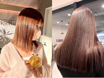 RICHAIR.NEU ブリーチ縮毛矯正/ハイトーン/ダブルカラー/髪質改善【4/20 OPEN(予定)】の写真/毛先までツルツルになる感動レベルの仕上がり☆ブリーチ毛&高ダメージの方でも対応可能◎