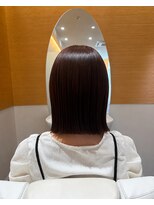 ビーアップヘアー(be:up hair) 艶髪ブラウンのタッセルボブ