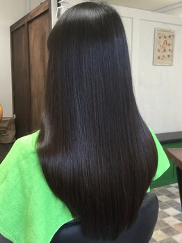 アローヘアー 浜松町店(Arrow Hair)の写真/《浜松町・大門駅 徒歩1分》ダメージを抑え自然なストレートに☆進化系酸熱トリートメントで毛先まで潤う♪