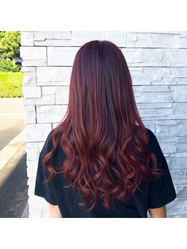 アールトゥーヘアー(art To Hair) 赤ピンク×ロング