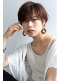 ペールベージュセクションカラーグラデーションカラー外ハネボブ