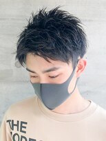 アース 三田南ウッディタウン店(HAIR&MAKE EARTH) 王道メンズショート☆外ハネ無造作ブラック10代20代30代