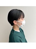 丸めショートボブ