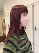 キャパ 秦野(CAPA)&nbsp;ピンクブラウン/レッドブラウン/顔まわりレイヤー/ウルフカット