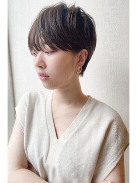 ノノリリ(NONORIRI) ナチュラルモードアッシュブラック秋色*愛されハンサムショート