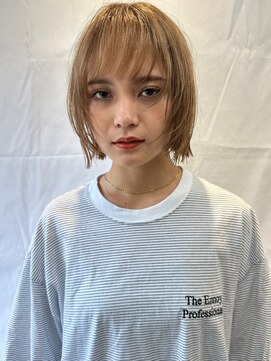 サンク 原宿 表参道(cinq) ダメージレスなブリーチカラーで作るベージュカラー