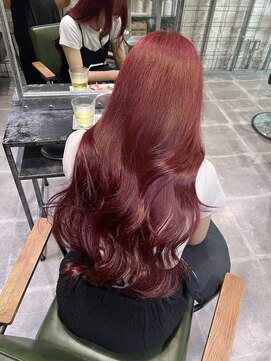 ウム(UMM) ブリーチなしのレッドカラー