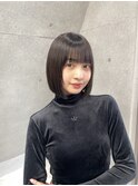 ボブ/ミニボブ/前髪/グレージュ/髪質改善
