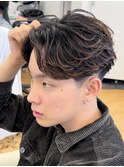 【フェザーショート】フェザーパーマ名古屋センターパートメンズ