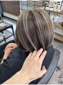 脱白髪染めハイライト
