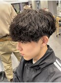 渋谷シャドウパーマ緩め波巻きスパイラルパーマ19時以降