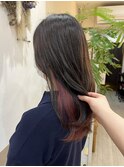 イヤリングカラー ブリーチ1回 ピンクカラー
