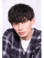 ネイビー(NAVY)&nbsp;大人ヘア コンパクト シャドウパーマ