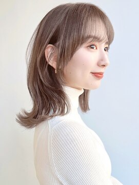 セイドット リー(Say. Ree) Say.丸みショートレイヤーシルキーベージュミルクティーベージュ