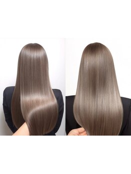 【ブリーチ毛でお悩みの方必見◎】選べるトリートメントで叶える◇うるツヤ×ハイトーン◇[大宮/髪質改善]