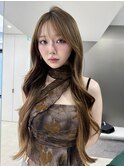 ミディアムレイヤーカット/髪質改善/韓国/前髪/新宿/ブリーチ