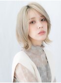 抜け感ブリーチ大人美人くびレイヤーウルフm小山10代20代30代
