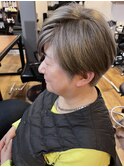 白髪ぼかし髪質改善カラーショート