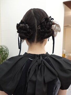 パークレーン アイス イヴェン(park lane ICI yeven) 結婚式お呼ばれヘア ヘアセット カチモリ アップ ヘアアレンジ
