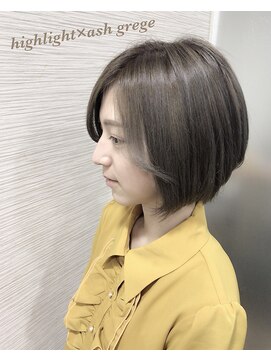 サニーグレイス シエリー(SUNNY GRACE × Cherie) 透け感ハイライト×アッシュグレージュ