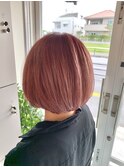 【EIGHT 豊崎】お客様スタイル_ショート×ピンク