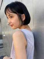 ディッセンバー 神宮前(December)&nbsp;大人かわいい暗髪ミニボブ　オン眉