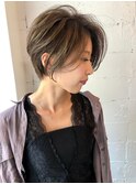 大人かっこいいショート×バレイヤージュスタイル