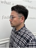 メンズショート/フェード/ツーブロック/波巻きスパイラルパーマ