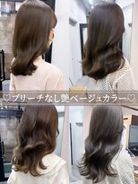 ヌープヘアーアイス(NUUP.hair ici)&nbsp;大人可愛い大人美人くすみカラーオリーブグレーベージュ