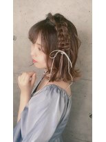 ニスル 町田店(NISURU)&nbsp;似合わせカット/大人ガーリー/ダークアッシュ/着物/町田/町田駅