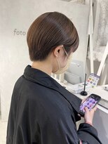 ブリーチなしハイトーン×グレーベージュ☆レイヤー×ショート