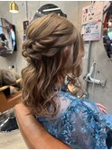 ☆結婚式お呼ばれヘアアレンジ/ハーフアップアレンジ☆