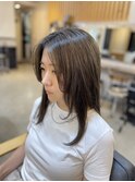 レイヤーグレージュヘア